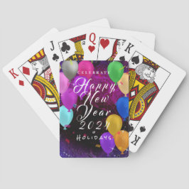 Baraja De Cartas Globo de Año Nuevo feliz