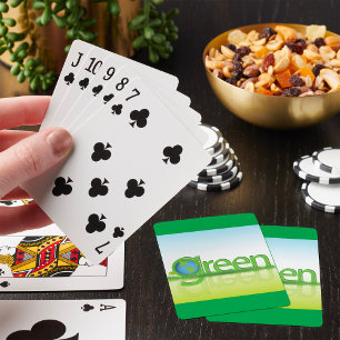 Baraja De Cartas Globo de Tierra Verde Ecológico Naturaleza