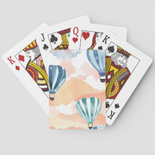 Baraja De Cartas Globos Aerostáticos   Acuarela Pastel