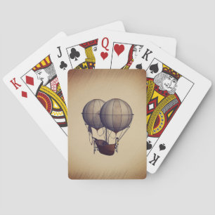 Baraja De Cartas Globos aerostáticos Steampunk con barco