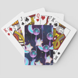 Baraja De Cartas Globos cósmicos | Planetas Blue Purple Moon Stars