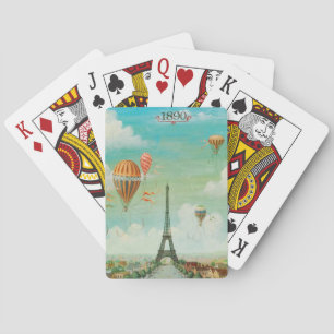 Baraja De Cartas Globos vintage de PixDezines/eiffel/parís