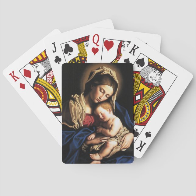 BARAJA DE CARTAS GLORIA A JESÚS Y MARÍA (Reverso)