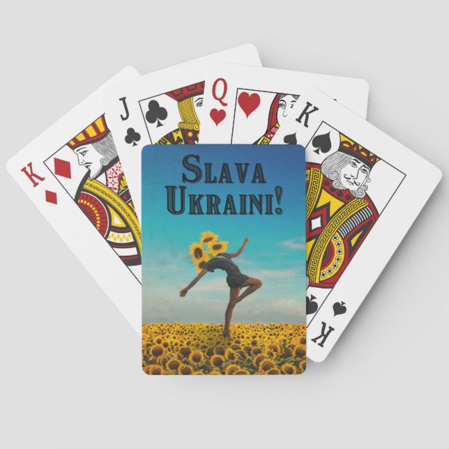 Baraja De Cartas ¡Gloria a Ucrania! ¡Eslava Ukraini! (Reverso)