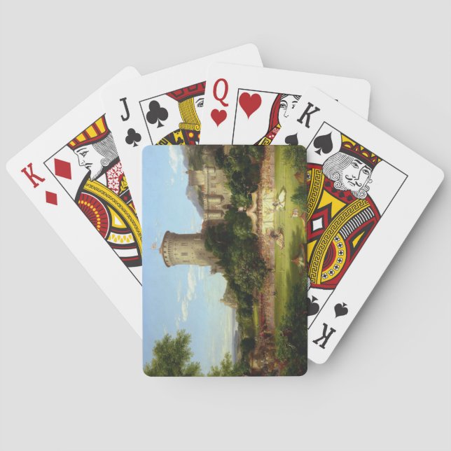 Baraja De Cartas Glorioso pasado (Joust medieval) (Arte de época) (Reverso)