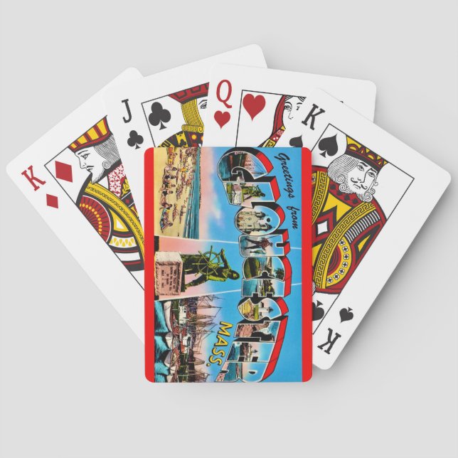 Baraja De Cartas  Gloucester MA Greetings Playing Cards (Reverso)