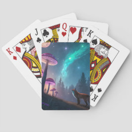Baraja De Cartas Glowing Mushroom Forest Fox Fantasy Art