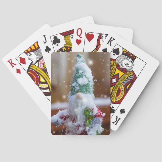Baraja De Cartas Gnome de árbol de Navidad VI (Reverso)