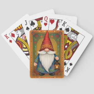 Baraja De Cartas Gnomo de Arte Popular Nórdico con Linterna