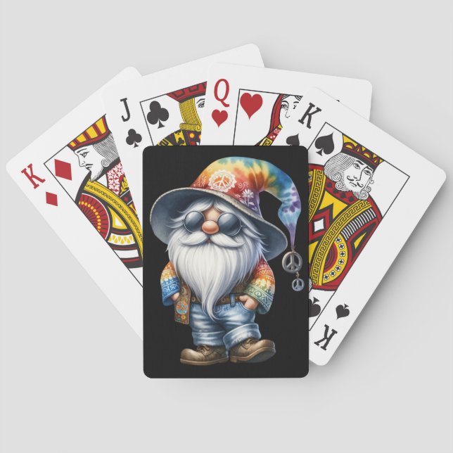 Baraja De Cartas Gnomo hippie (Reverso)