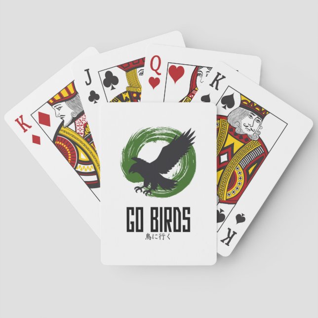 Baraja De Cartas Go Birds ゴーバーズ Japanese‑Style Playing Cards (Reverso)
