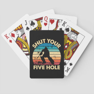 Baraja De Cartas Goalie de hockey sobre hielo Funny cierra tu retro