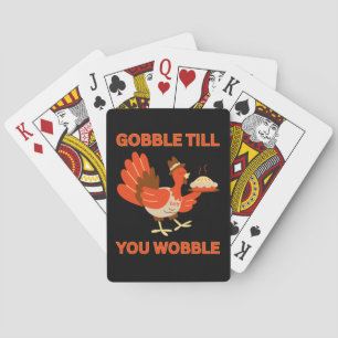 Baraja De Cartas GOBBLE HILL YOU OBBLE divertida acción de gracias