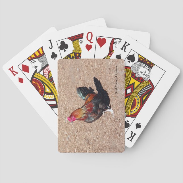 Baraja De Cartas Gold Cockerel Rooster playing cards (Reverso)
