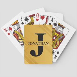 Baraja De Cartas Gold Dad Initial Letter Name Typography Design
