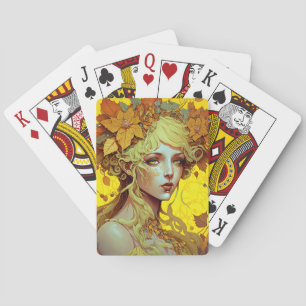 Baraja De Cartas Golden Elf Fairy Fae Fantasy Art