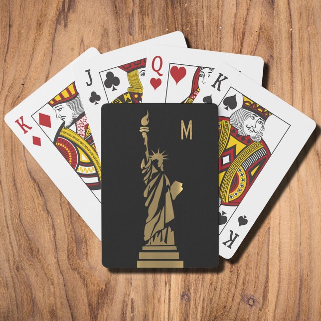 BARAJA DE CARTAS GOLDEN GRUNGE STATUE OF LIBERTY (Subido por el creador)