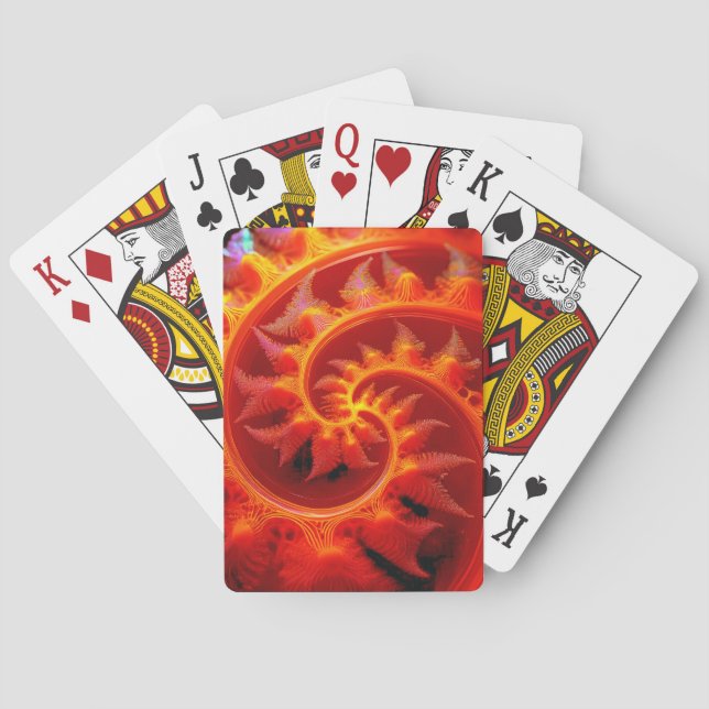 Baraja De Cartas Golden Mandelbrot Set With Fern Accents (Reverso)