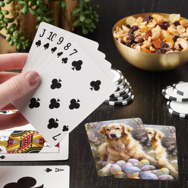 Baraja De Cartas Golden Retriever con huevos de Pascua (In Situ)