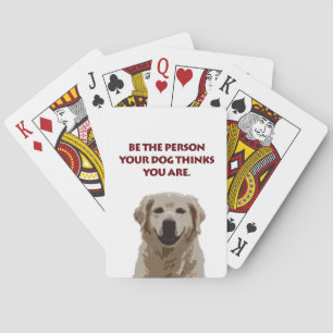 Baraja De Cartas Golden Retriever con una buena cita