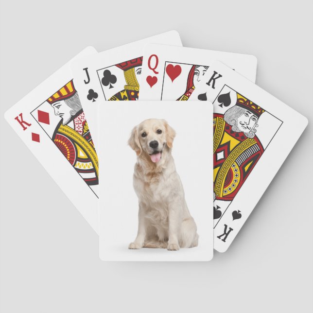 Baraja De Cartas Golden Retriever On White (Reverso)