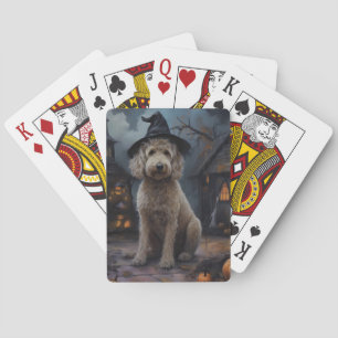 Baraja De Cartas Goldendoodle Pumpkins Halloween Scary