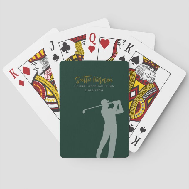 Baraja De Cartas Golf Club Players | Man Playing Golf (Reverso)