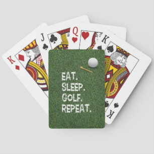 Baraja De Cartas Golf Comer Sleep Golf Repetir con putter y bola   