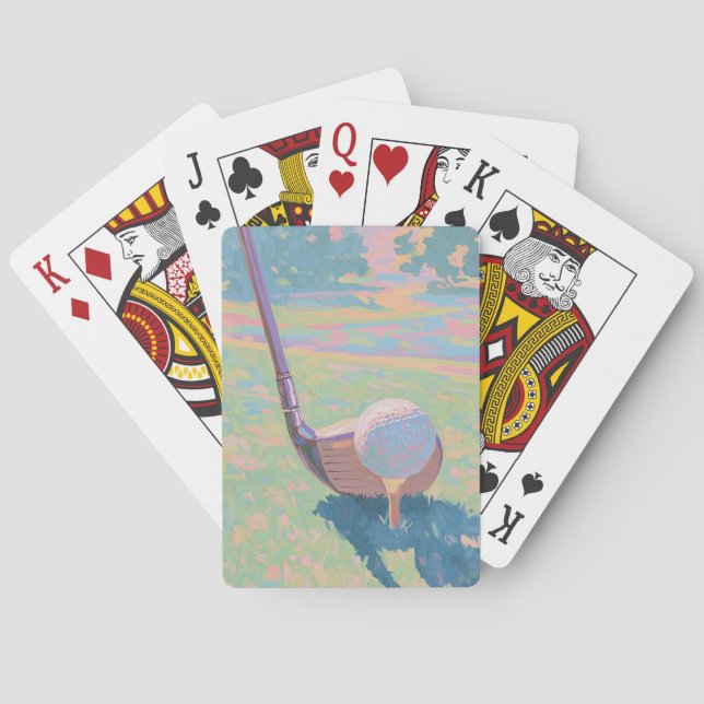 Baraja De Cartas Golf de arte moderno (Reverso)