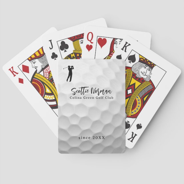 Baraja De Cartas Golf de nombre de golf personalizado (Reverso)