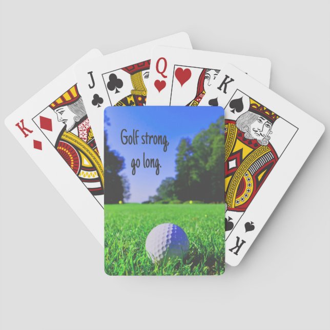 Baraja De Cartas Golf fuerte, larga bola de golf (Reverso)