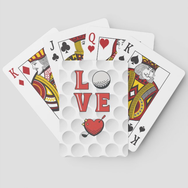 Baraja De Cartas Golf Funny Saying LOVE  for Golfer (Reverso)