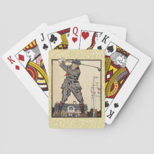 Baraja De Cartas Golf Golfista Vintage Antiguo Golf