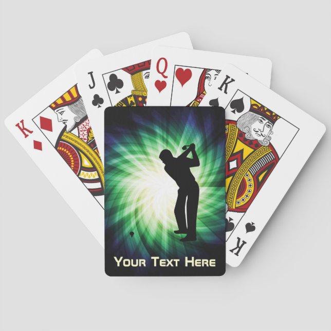 Baraja De Cartas Golf verde fresco (Reverso)