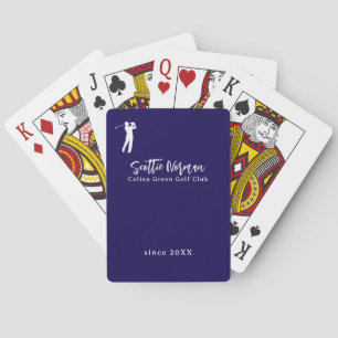 Baraja De Cartas Golfista azul marino