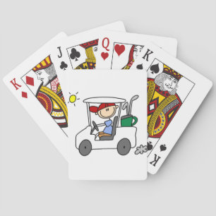 Baraja De Cartas Golfista en Carrito de Golf