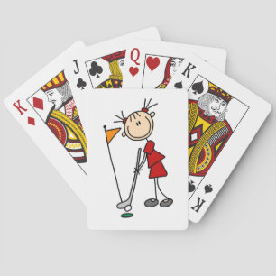 Baraja De Cartas Golfista femenina de palitos