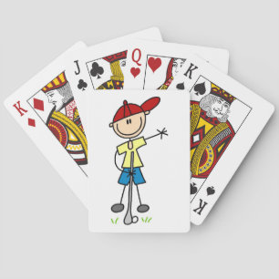 Baraja De Cartas Golfista masculino de figura de palito