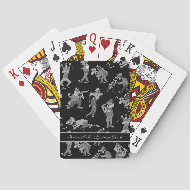 Baraja De Cartas Golfistas Personalizados personalizados (Reverso)