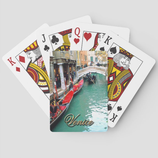 Baraja De Cartas Góndolas en un canal veneciano (Reverso)