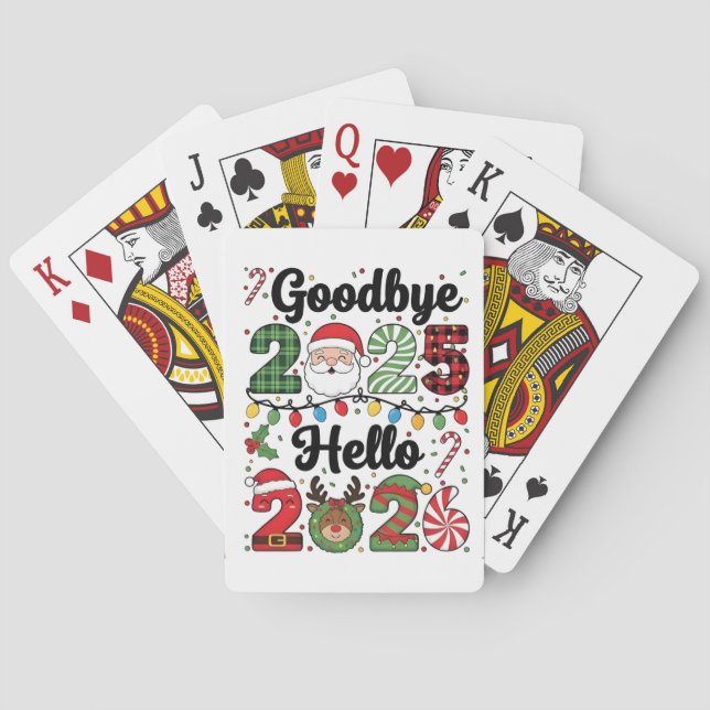Baraja De Cartas Goodbye 2025 Hello 2026 New Year Resolution   (Reverso)