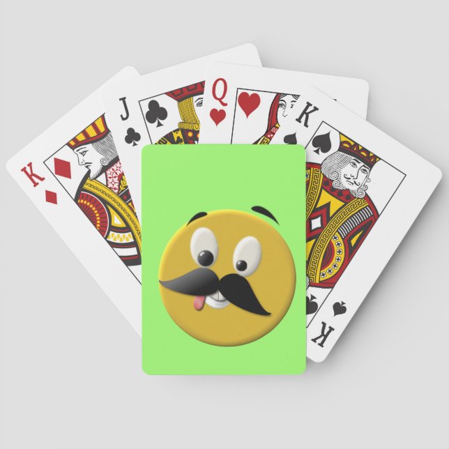 Baraja De Cartas Goofy Happy Face con Mustache (Reverso)