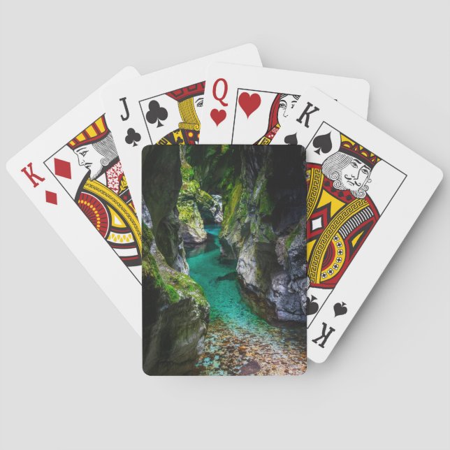 Baraja De Cartas Gorge de soca en Eslovenia (Reverso)