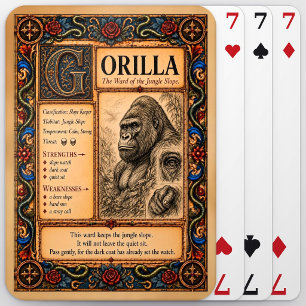 Baraja De Cartas Gorila, Arte de Bestiario Medieval