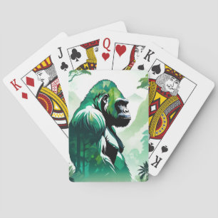 Baraja De Cartas Gorila Vida Silvestre Naturaleza Animal Selva