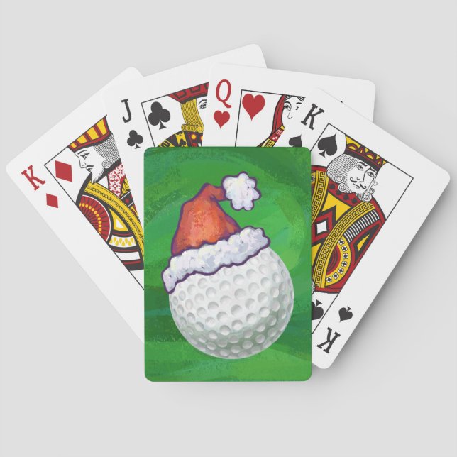 Baraja De Cartas Gorras de Navidades de bolas de golf (Reverso)