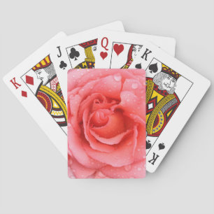 Baraja De Cartas Gotas de agua de rosa roja romántica