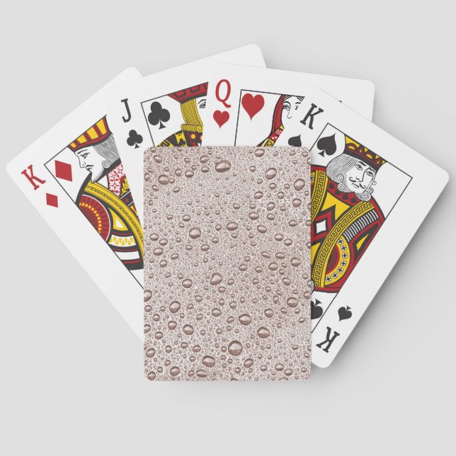 Baraja De Cartas Gotas de agua de Sepia (Reverso)