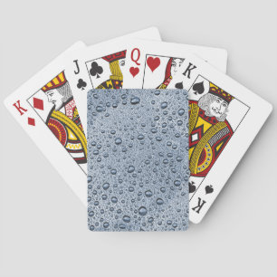 Baraja De Cartas Gotas de agua gris de cañón