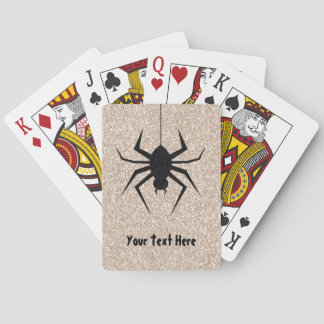 Baraja De Cartas Gótico Black Widder Spider Purpurina Creepy Hallow
